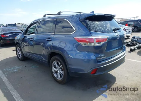 2015 Toyota Highlander Xle V6 z USA, uszkodzony, nr VIN 5TDKKRFH0FS109892